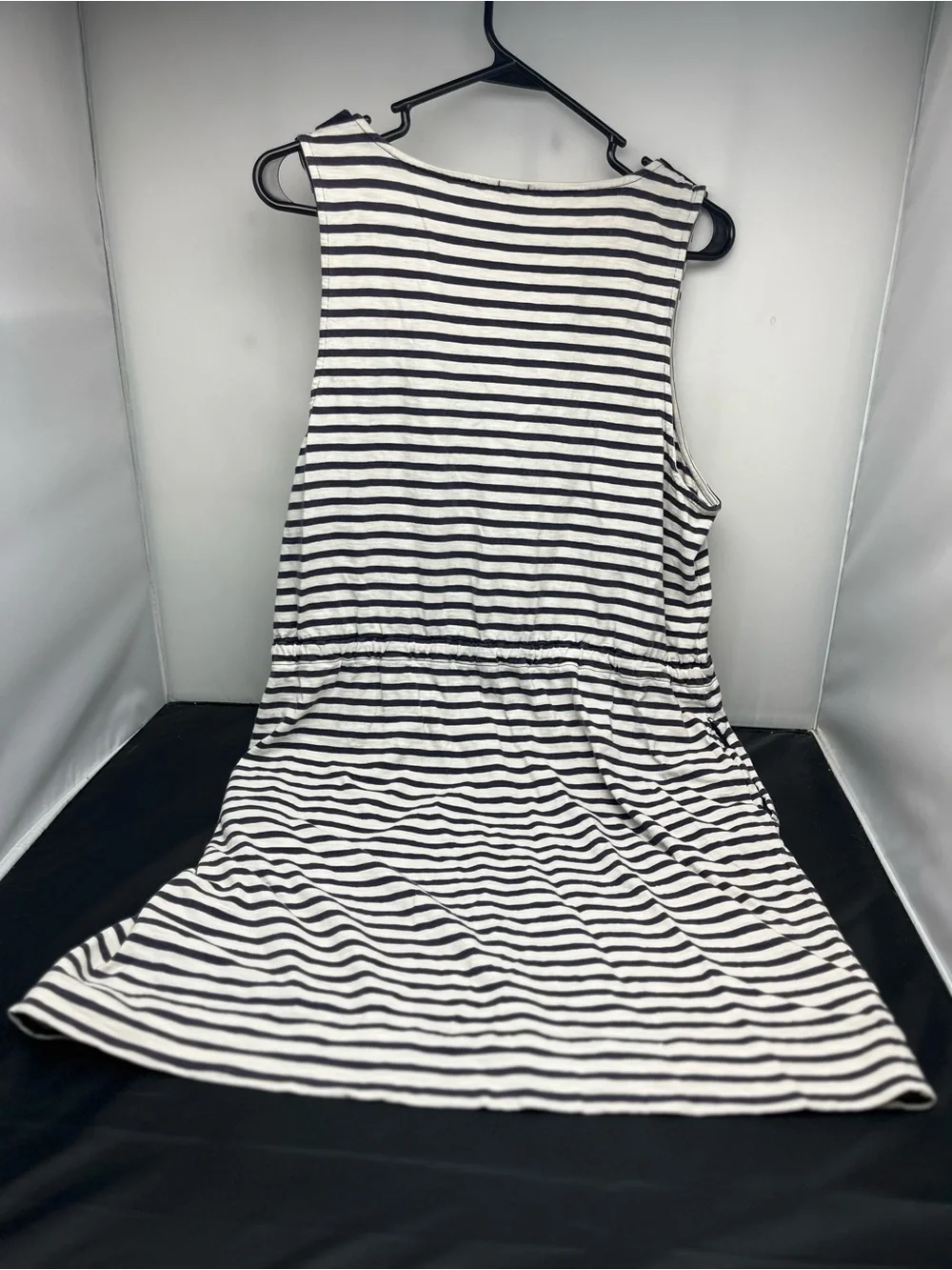 J.Crew Sleeveless Striped Drawstring Waist Pocketed Summer Dress Size L